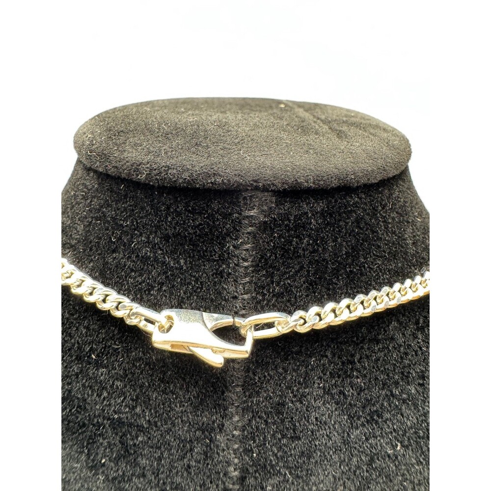 GUCCI Necklace Cut Out G Bar Sterling Silver Unisex Kihei Chain new w/ Box Pouch - Picture 9 of 10
